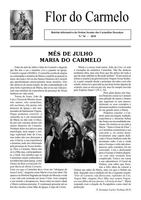 Flor do Carmelo Nº 36 - Ordem dos Padres Carmelitas Descalços